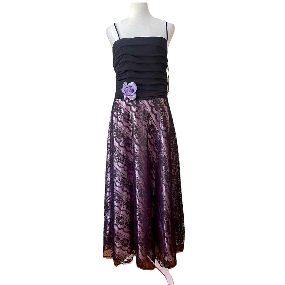 VTG 90’s Y2K Jessica McClintock Lace Overlay Whimsigoth Fairy 12 NWT